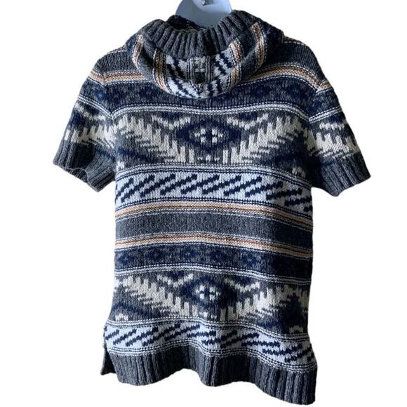 Between Me & You Sweater Wool Knitted Hooded Short Sleeves Women Size Large Top - Picture 2 of 7